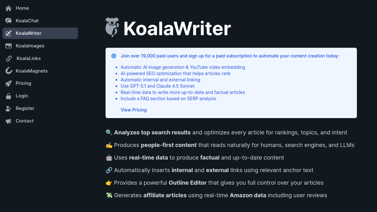 KoalaWriter官网截图