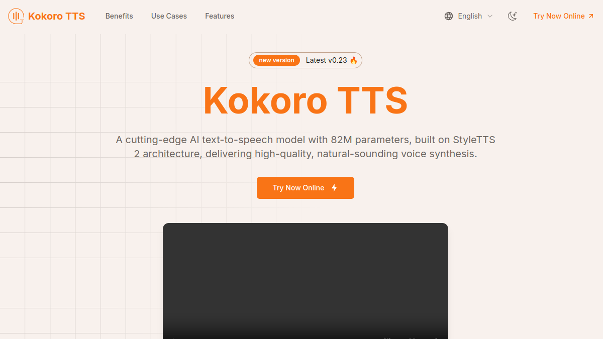 Kokoro TTS官网截图