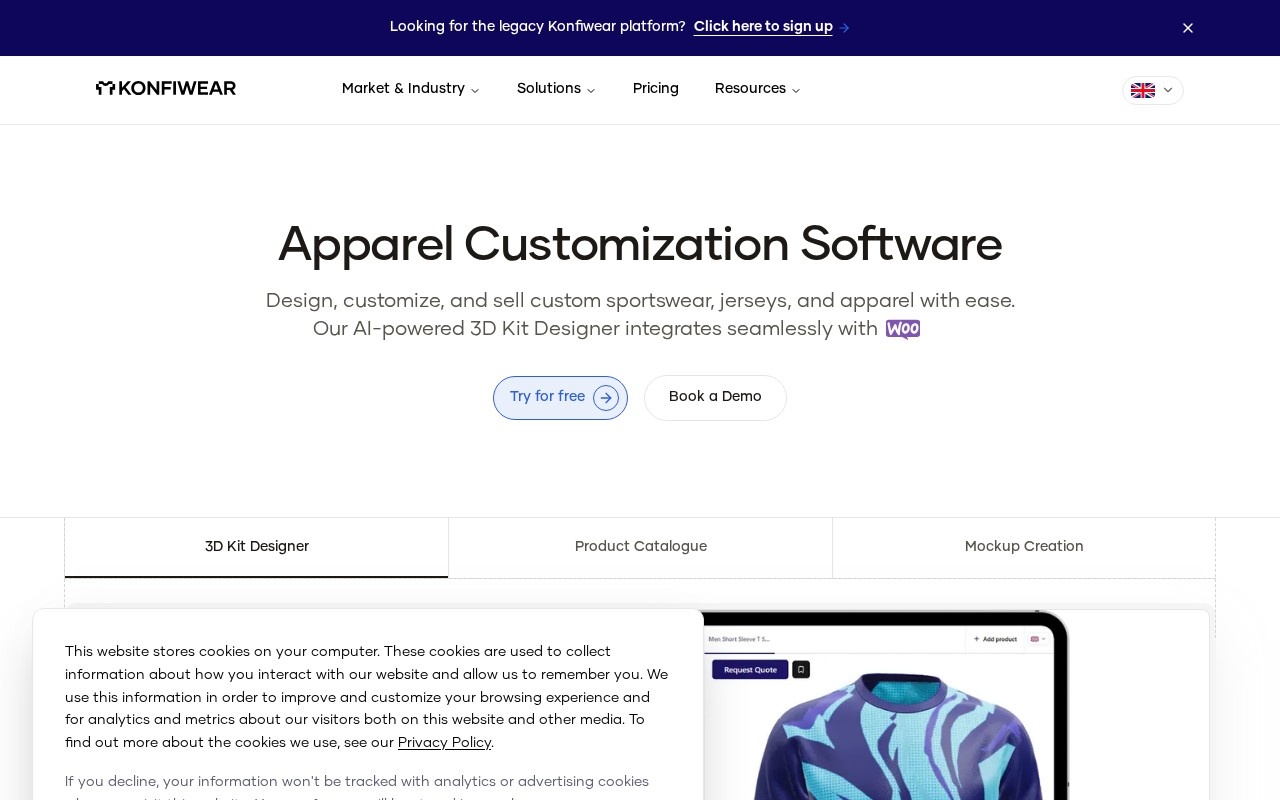 Konfiwear官网截图
