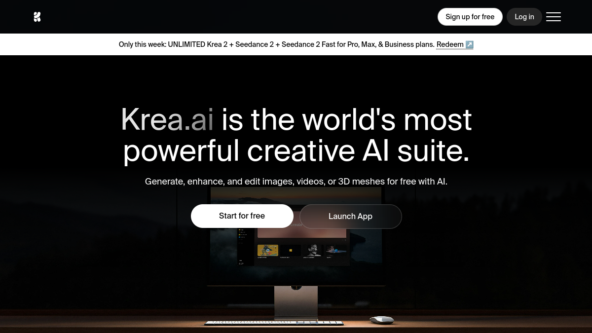 Krea.ai官网截图