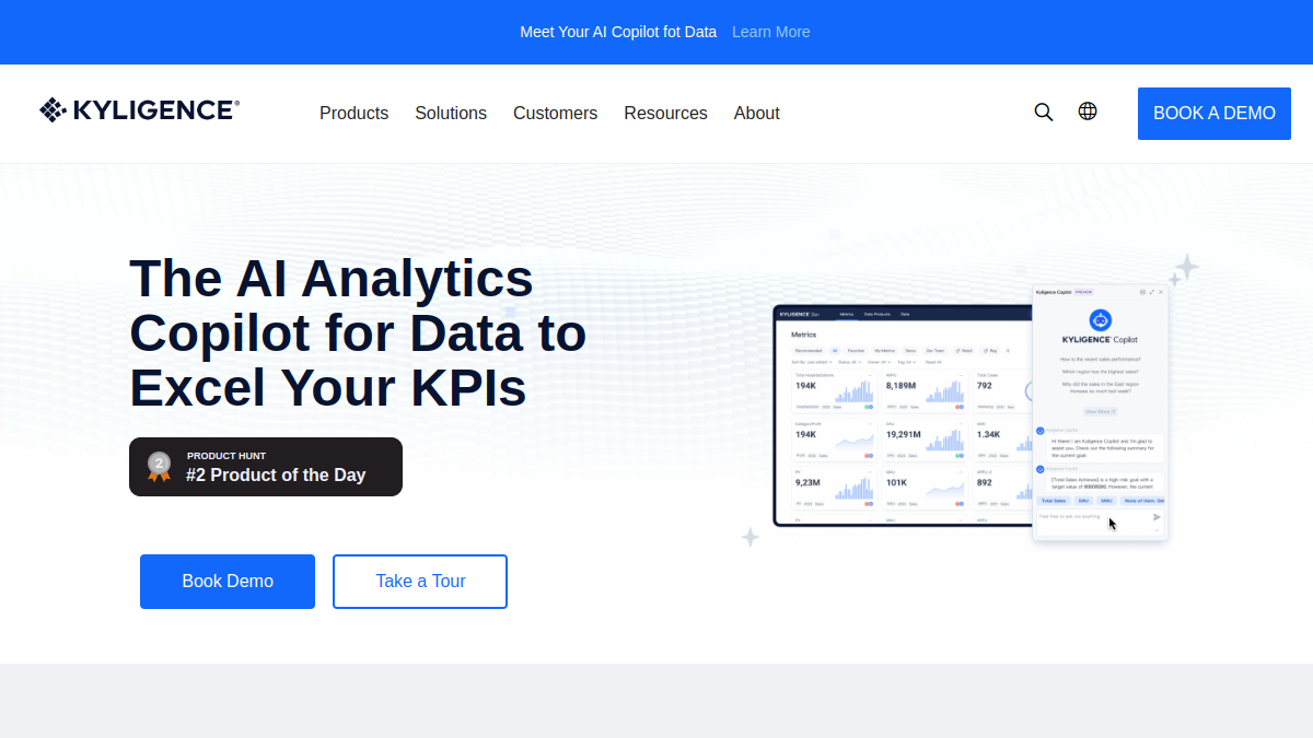 Kyligence Copilot官网截图