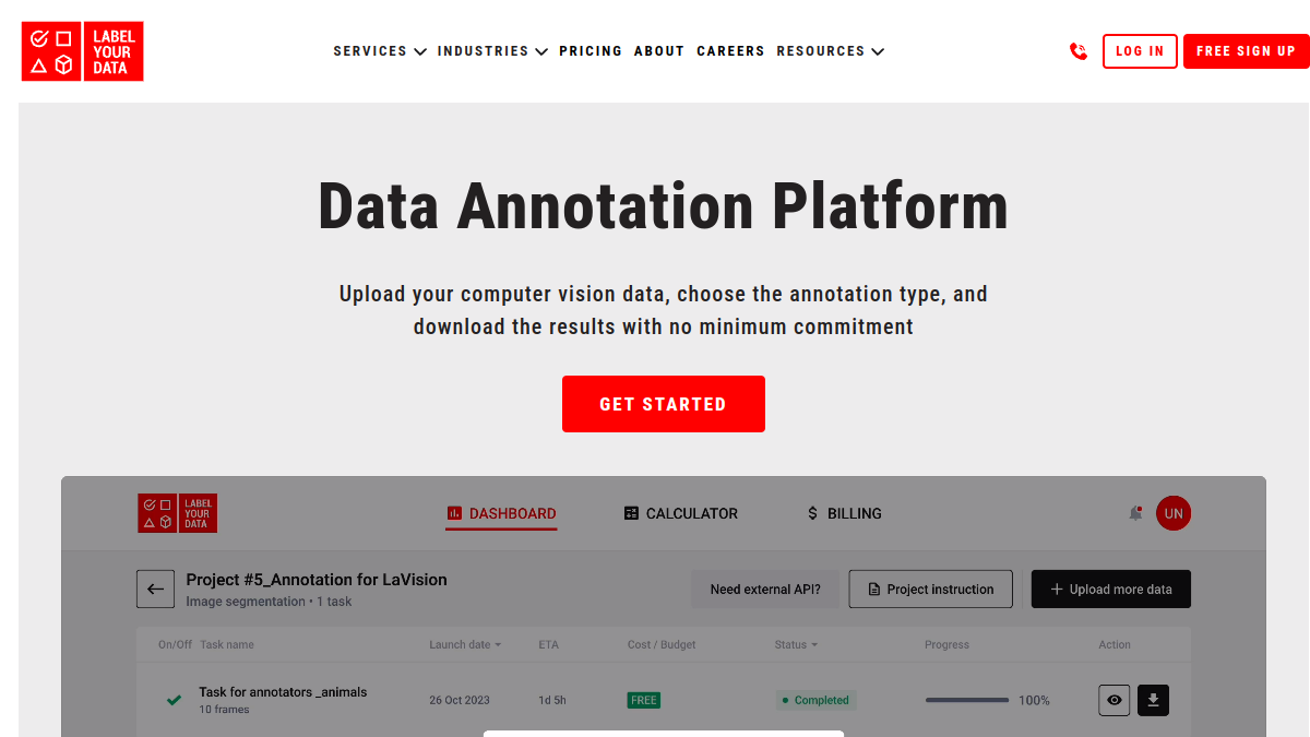 Data Annotation Platform官网截图