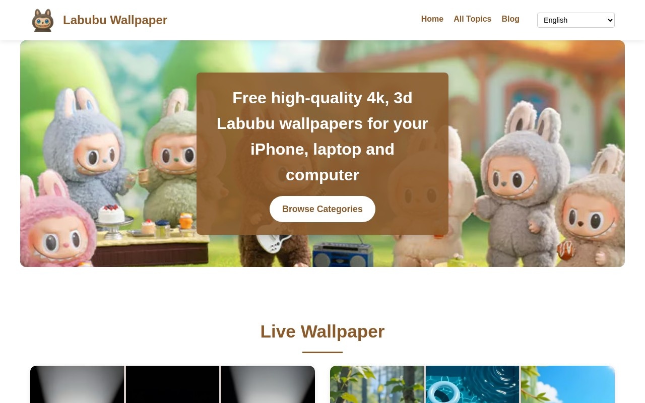 Labubu Wallpaper - 100+ Labubu Live Wallpapers & 4K Walls (Updated Daily)官网截图