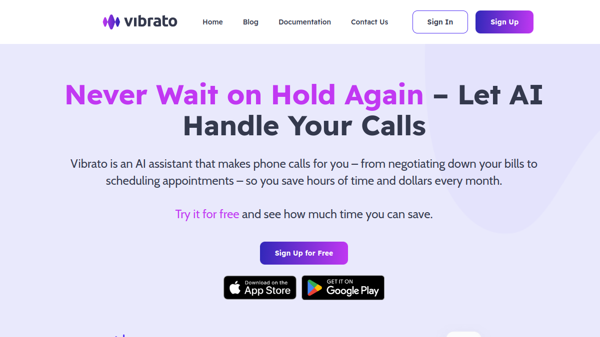Vibrato官网截图
