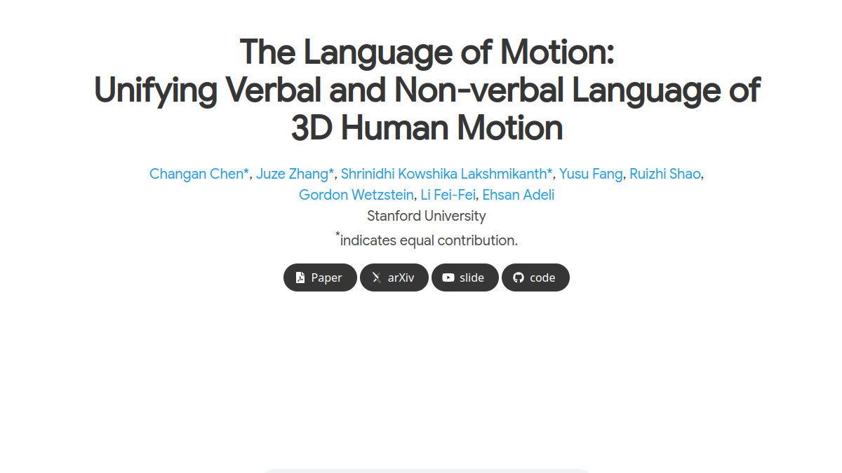 The Language of Motion官网截图