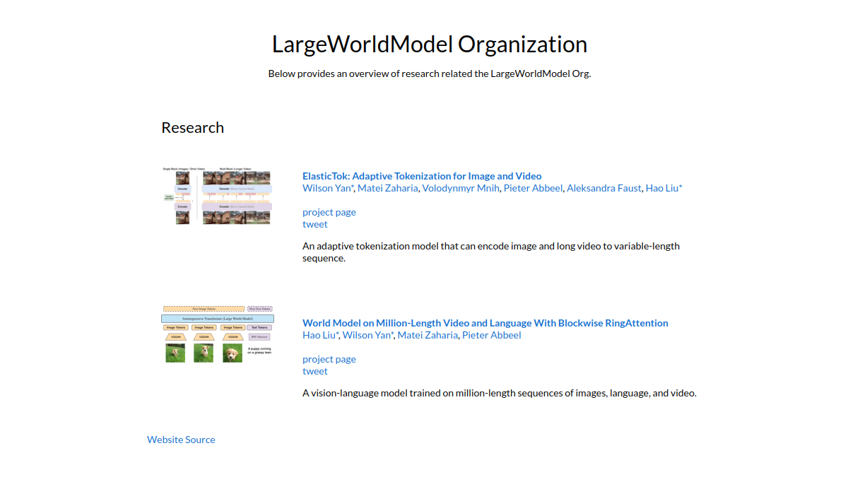 Large World Models官网截图