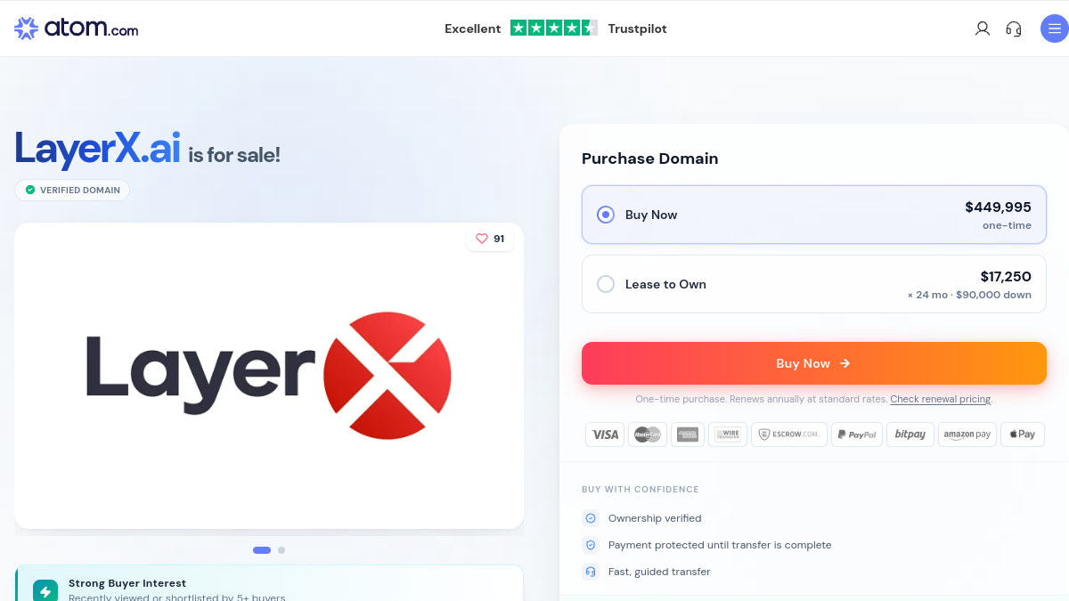 LayerX.ai官网截图
