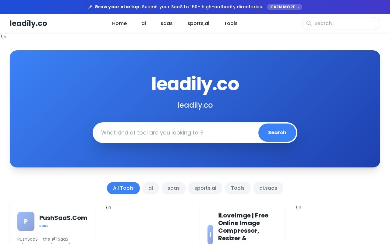 Leadily官网截图
