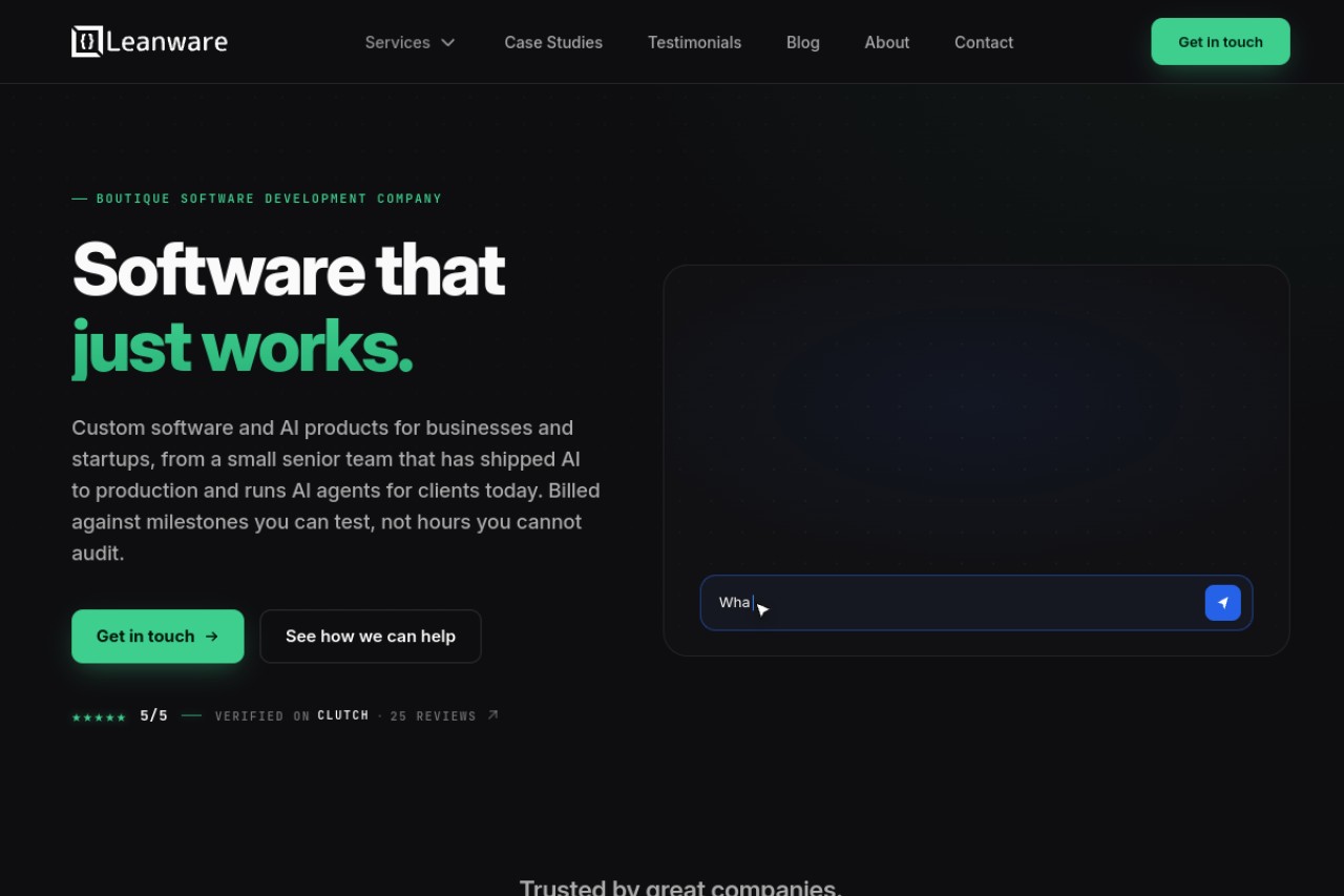 Leanware官网截图
