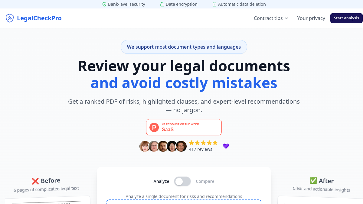 LegalCheckPro官网截图