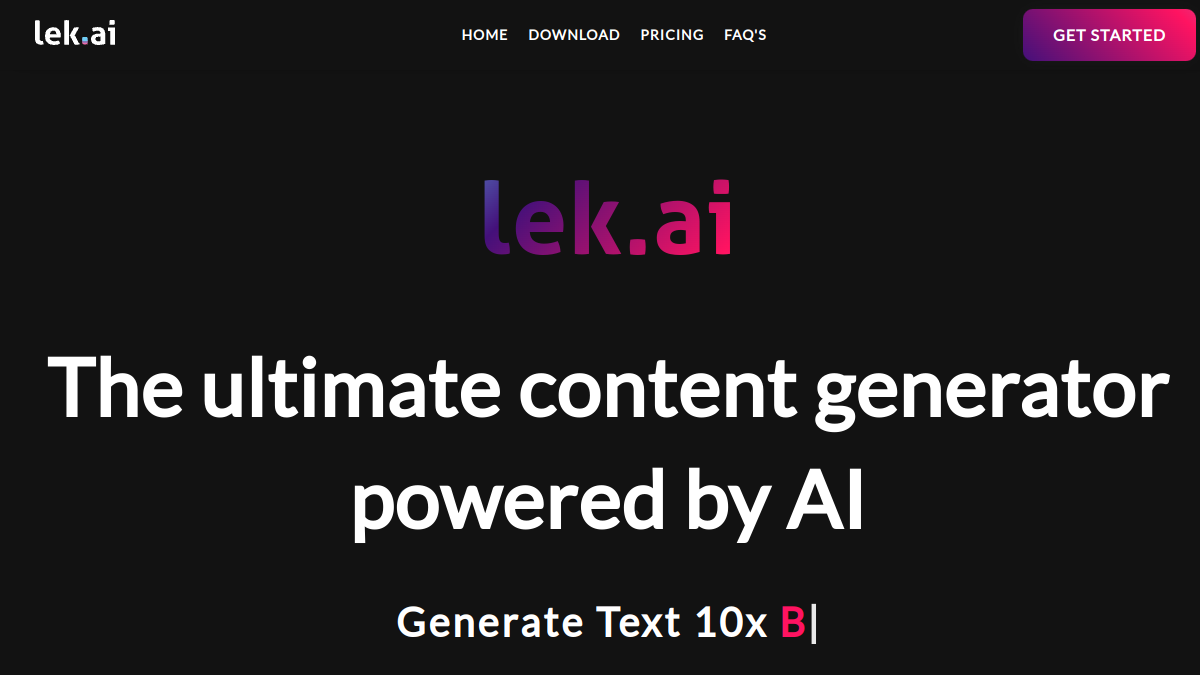 Lek官网截图