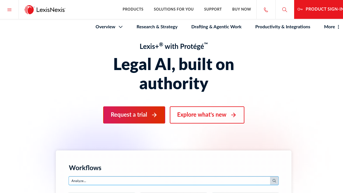 Lexis+ AI官网截图