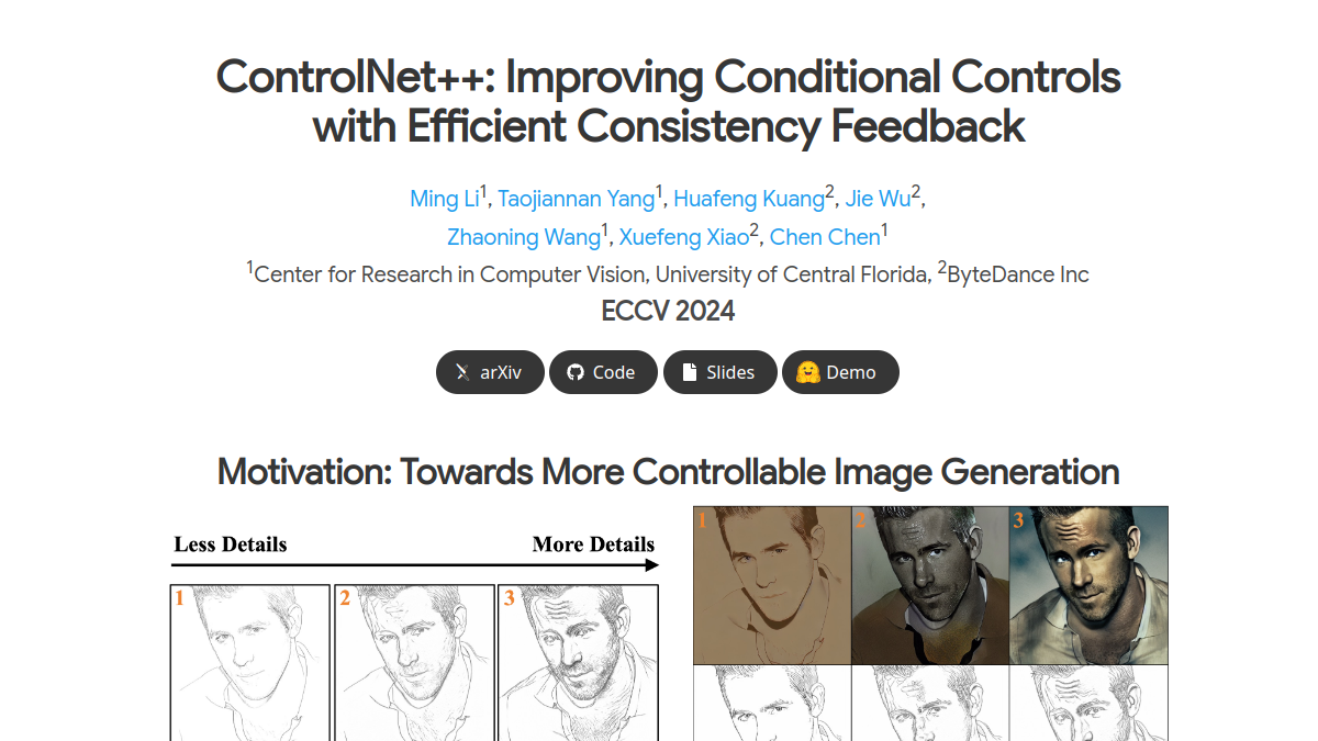 ControlNet++官网截图