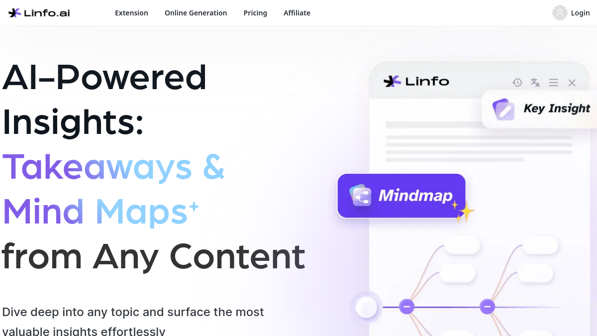 Linfo.ai官网截图