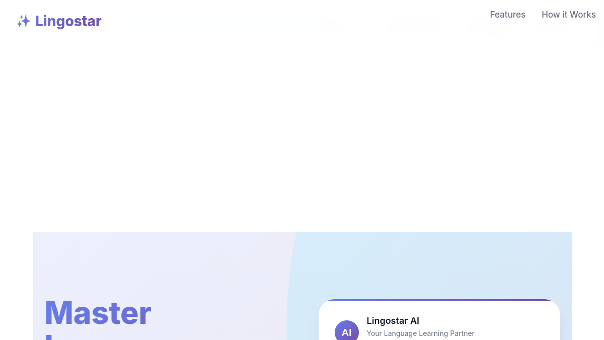 Lingostar.ai官网截图