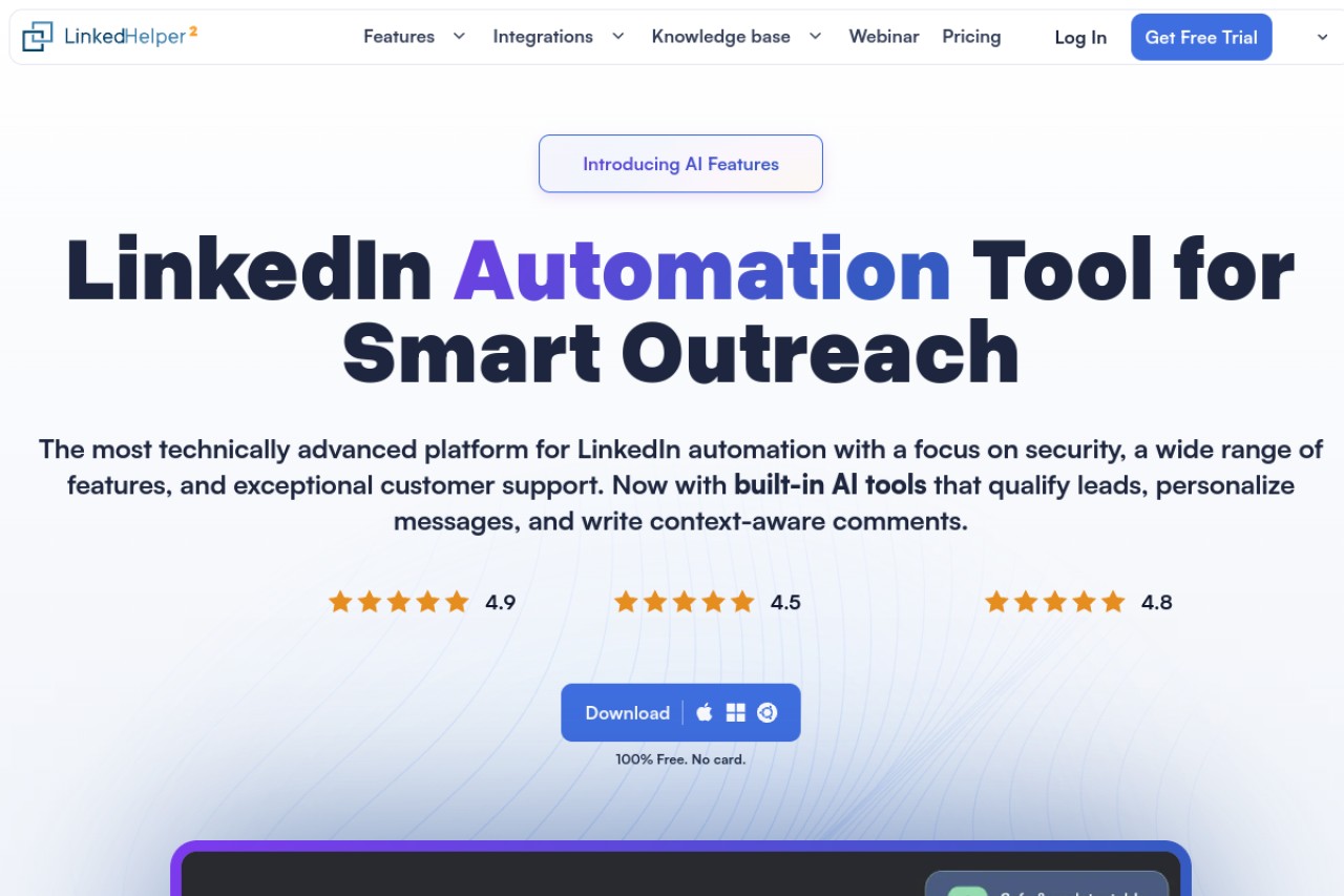 Linked Helper – The Safest and Most Powerful LinkedIn Automation Tool官网截图
