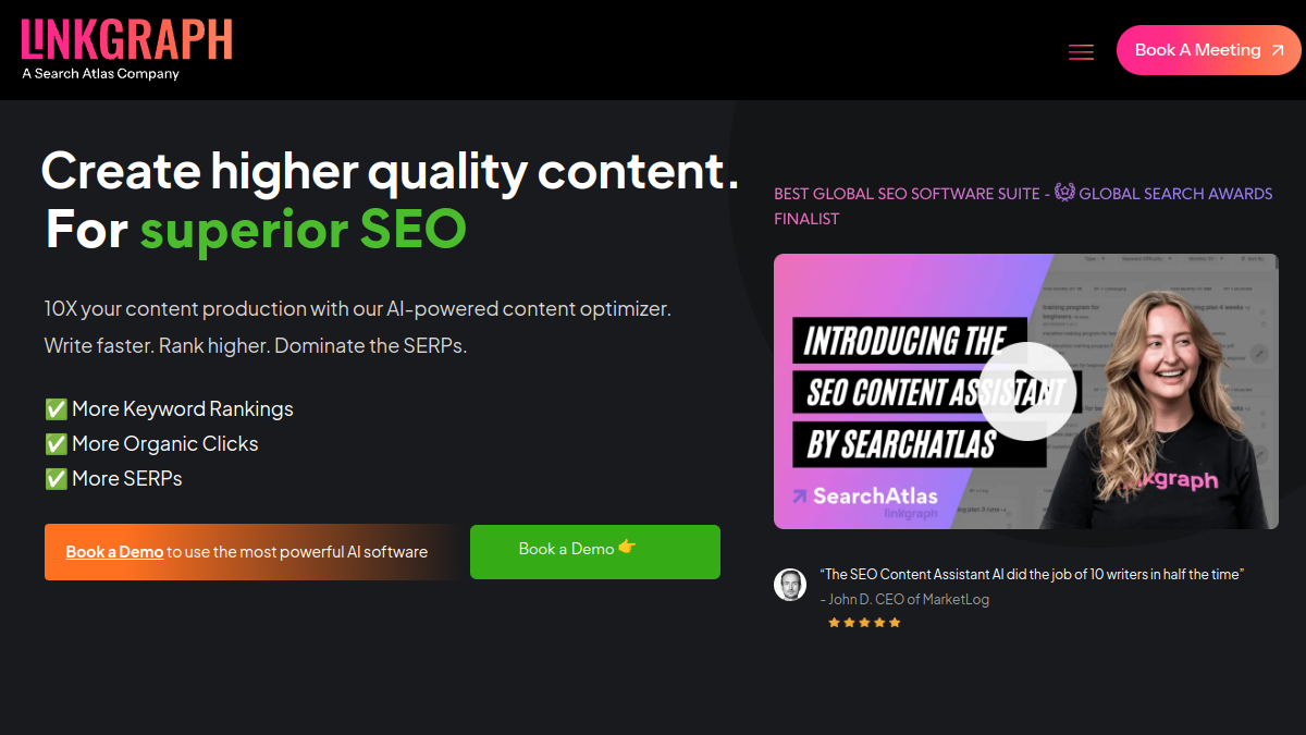 SEO Content Assistant by SearchAtlas官网截图