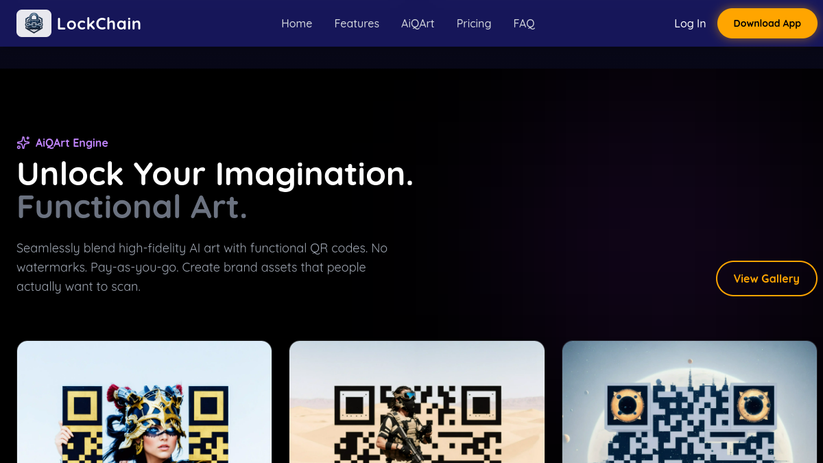 AiQArt by LockChain官网截图