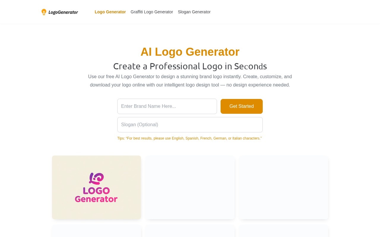 AI Logo Generator官网截图