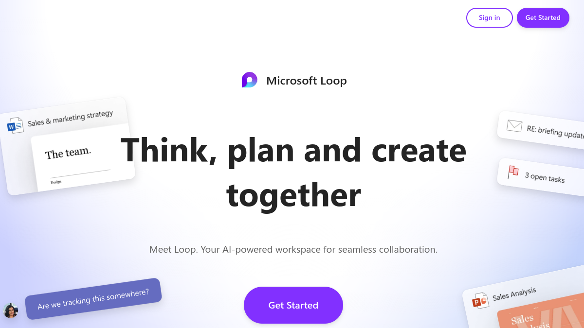 Microsoft Loop官网截图