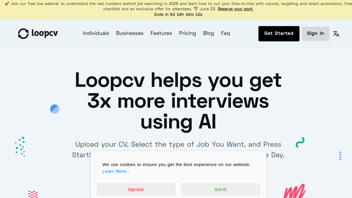 LoopCV官网截图