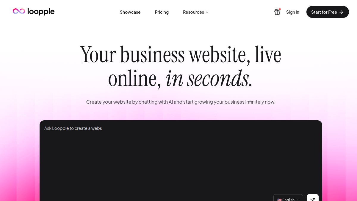 Loopple AI Website Builder官网截图