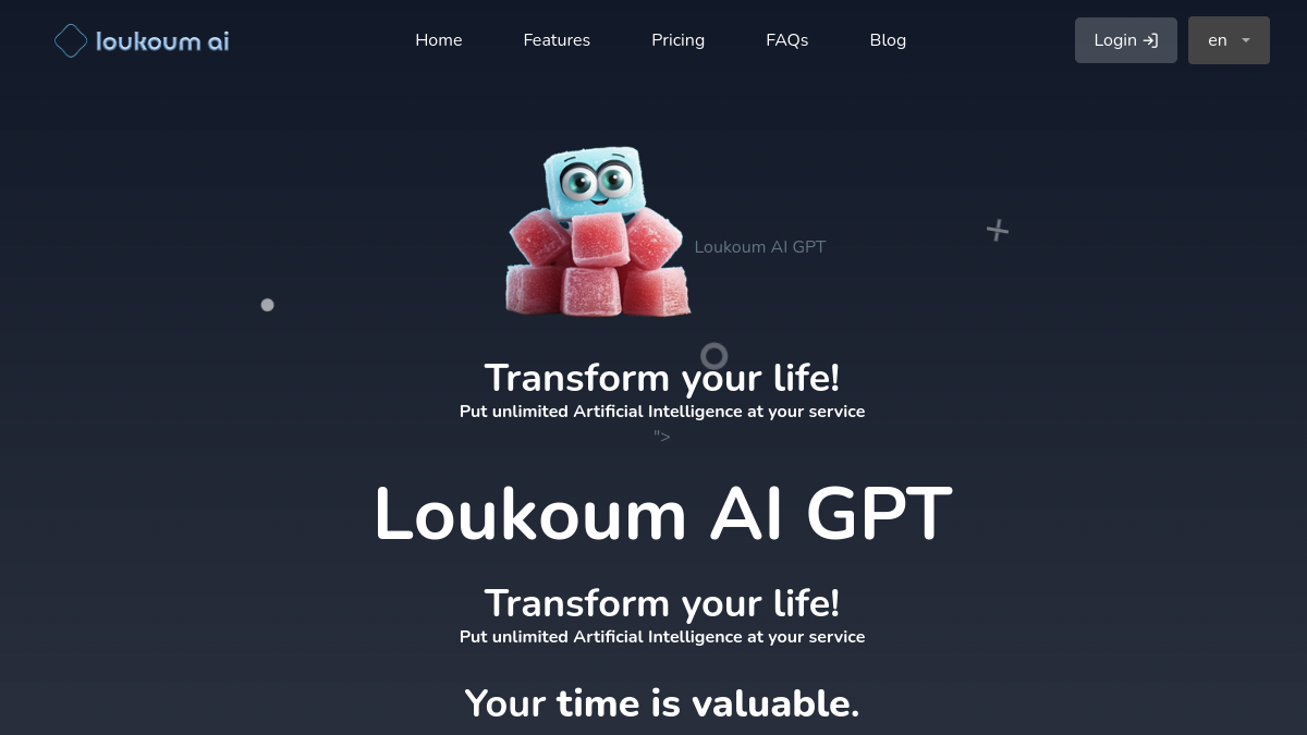 Loukoum.ai : Sweet GPT Assistant官网截图