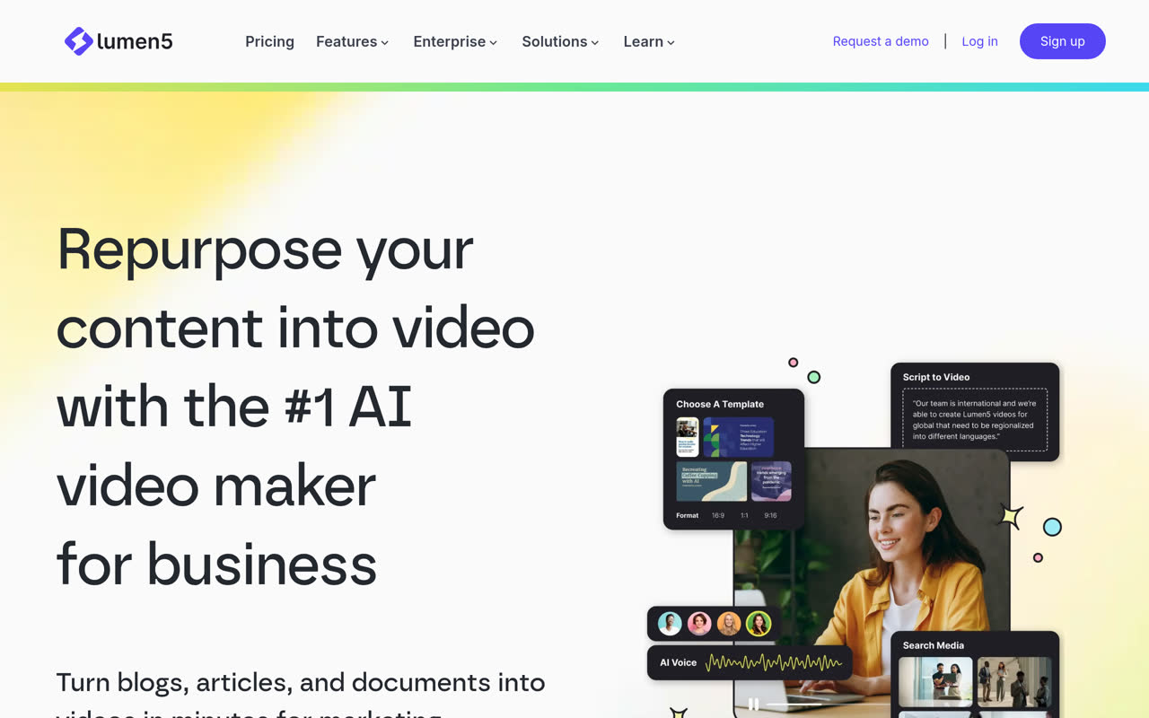 Lumen5官网截图