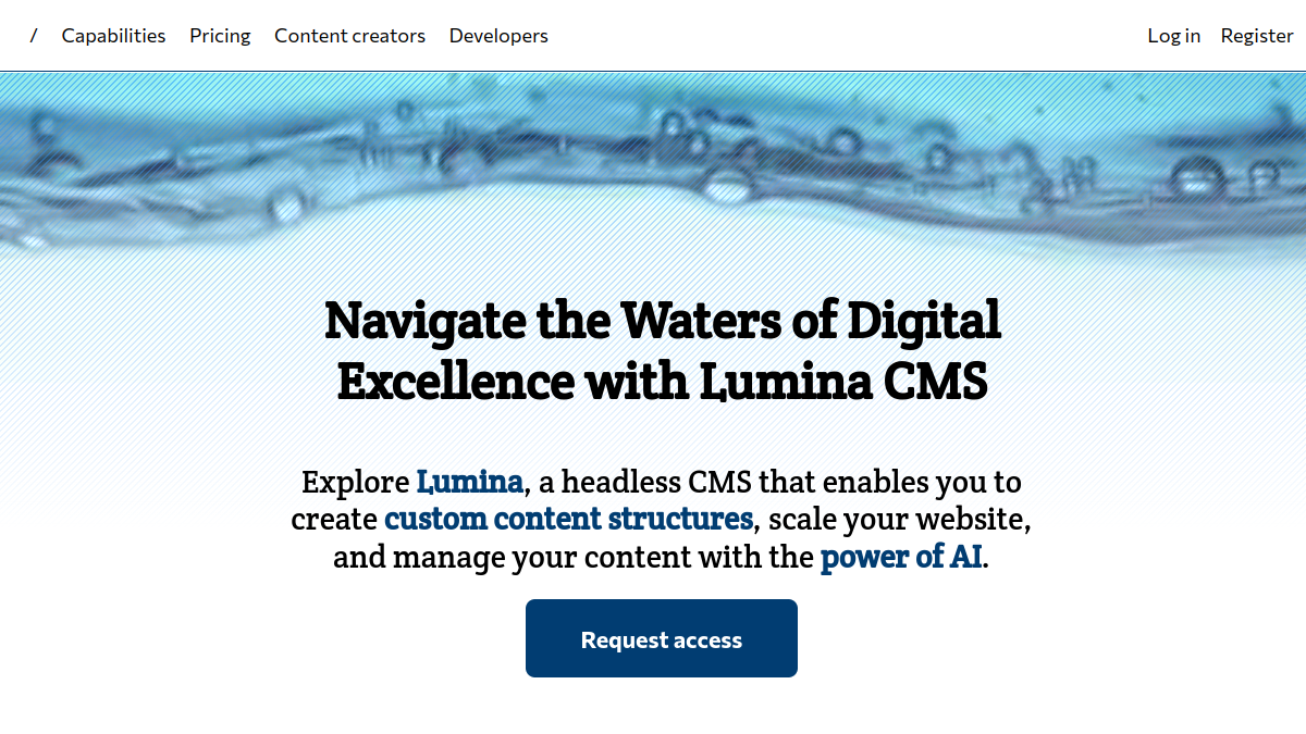 Lumina CMS官网截图