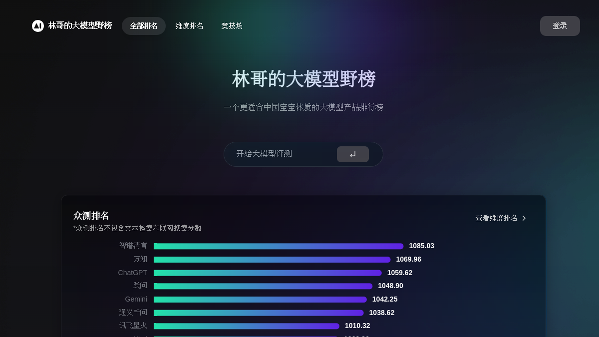林哥的大模型野榜官网截图
