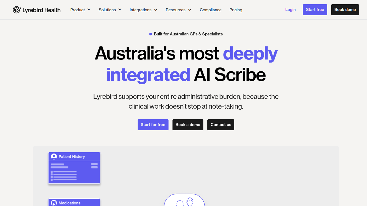 Lyrebird Health官网截图
