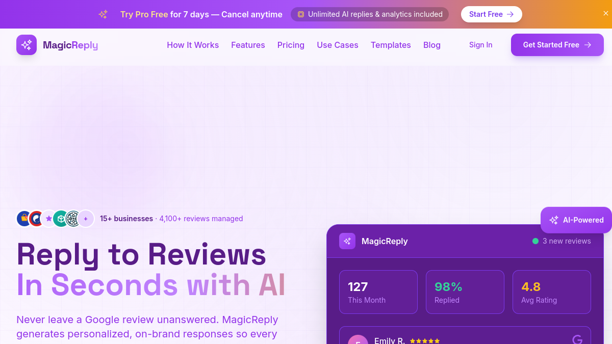 MagicReply AI官网截图