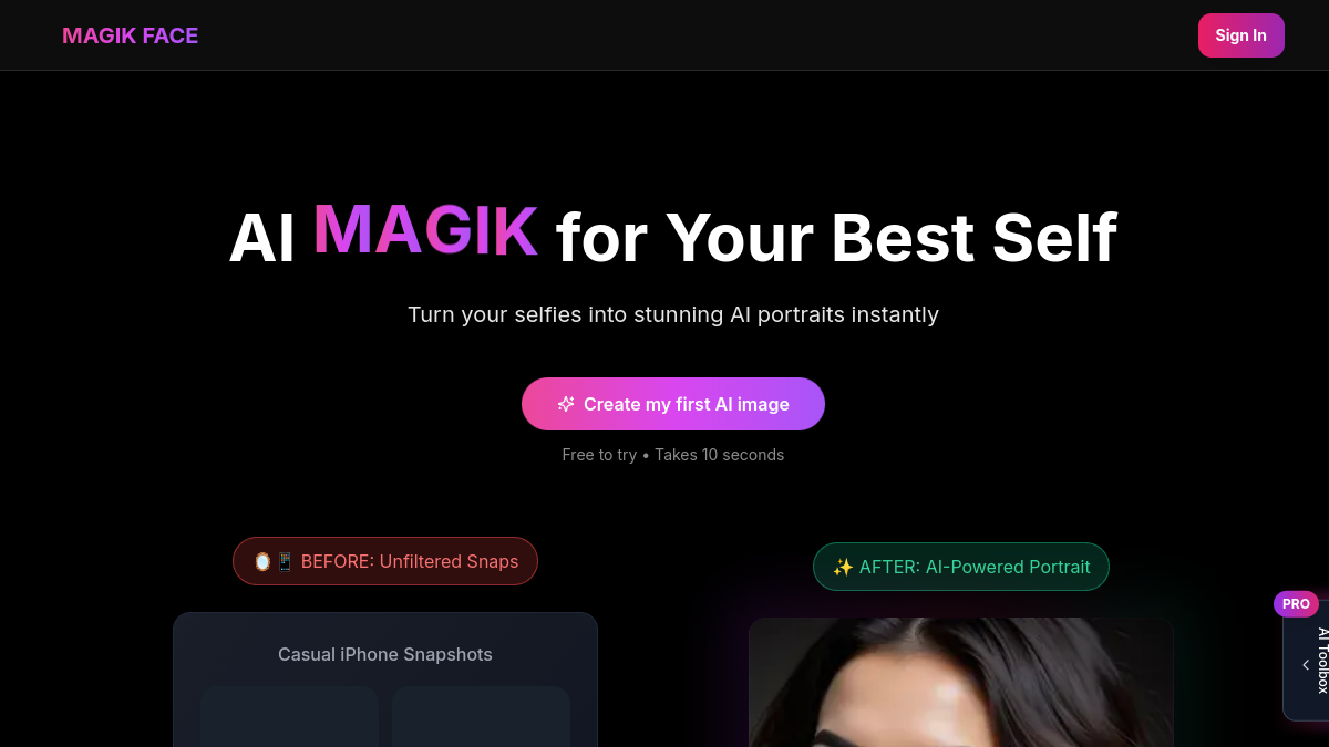 Magikface官网截图