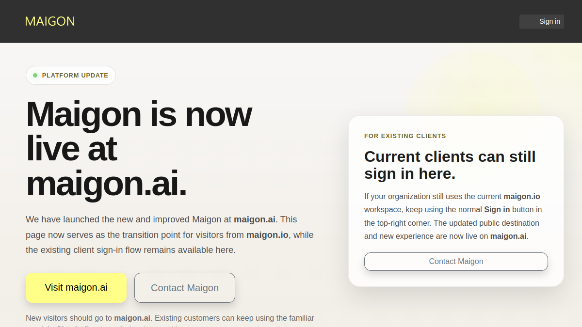 Maigon.io官网截图