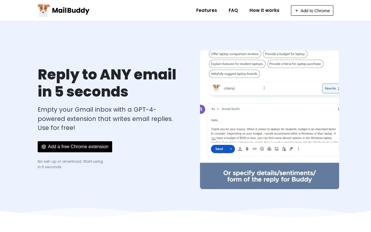MailBuddy官网截图