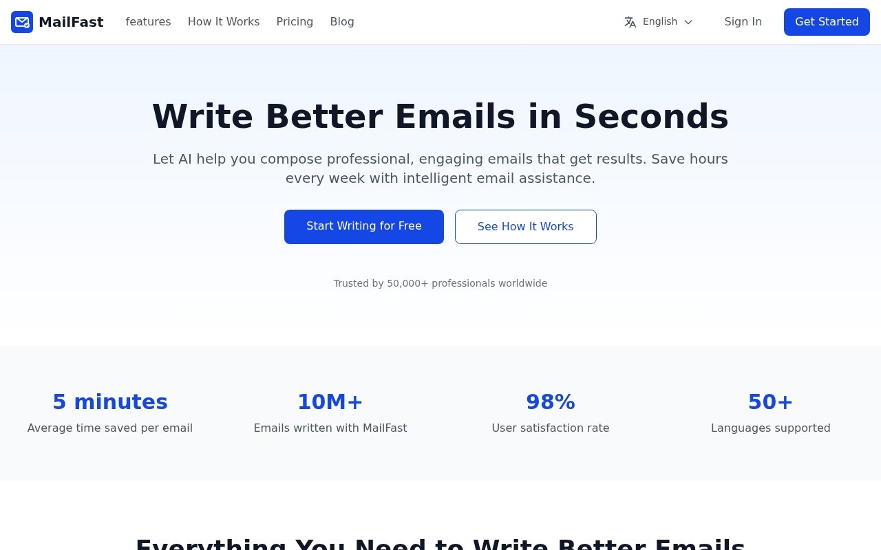 MailFast官网截图