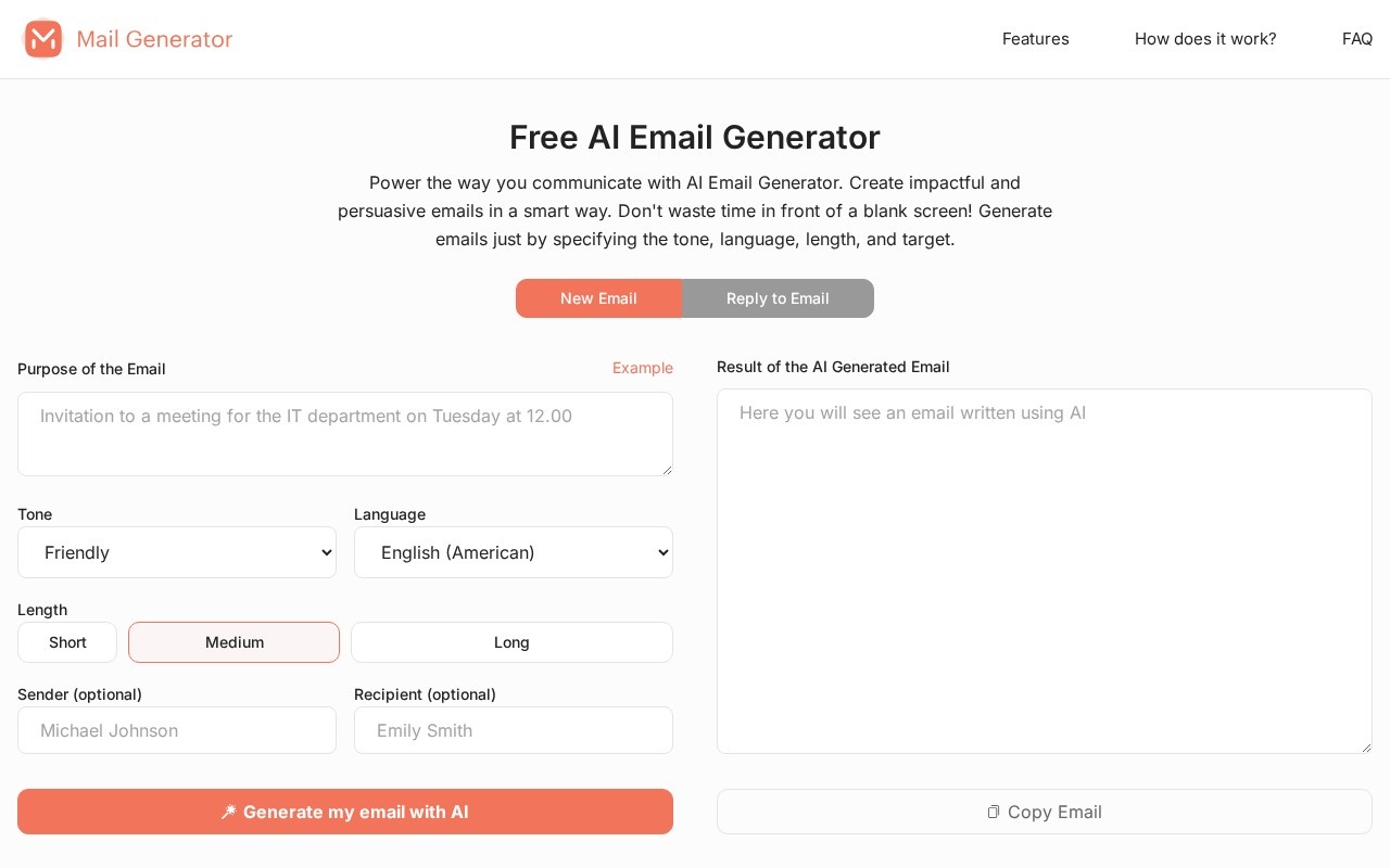 MailGenerator.ai官网截图