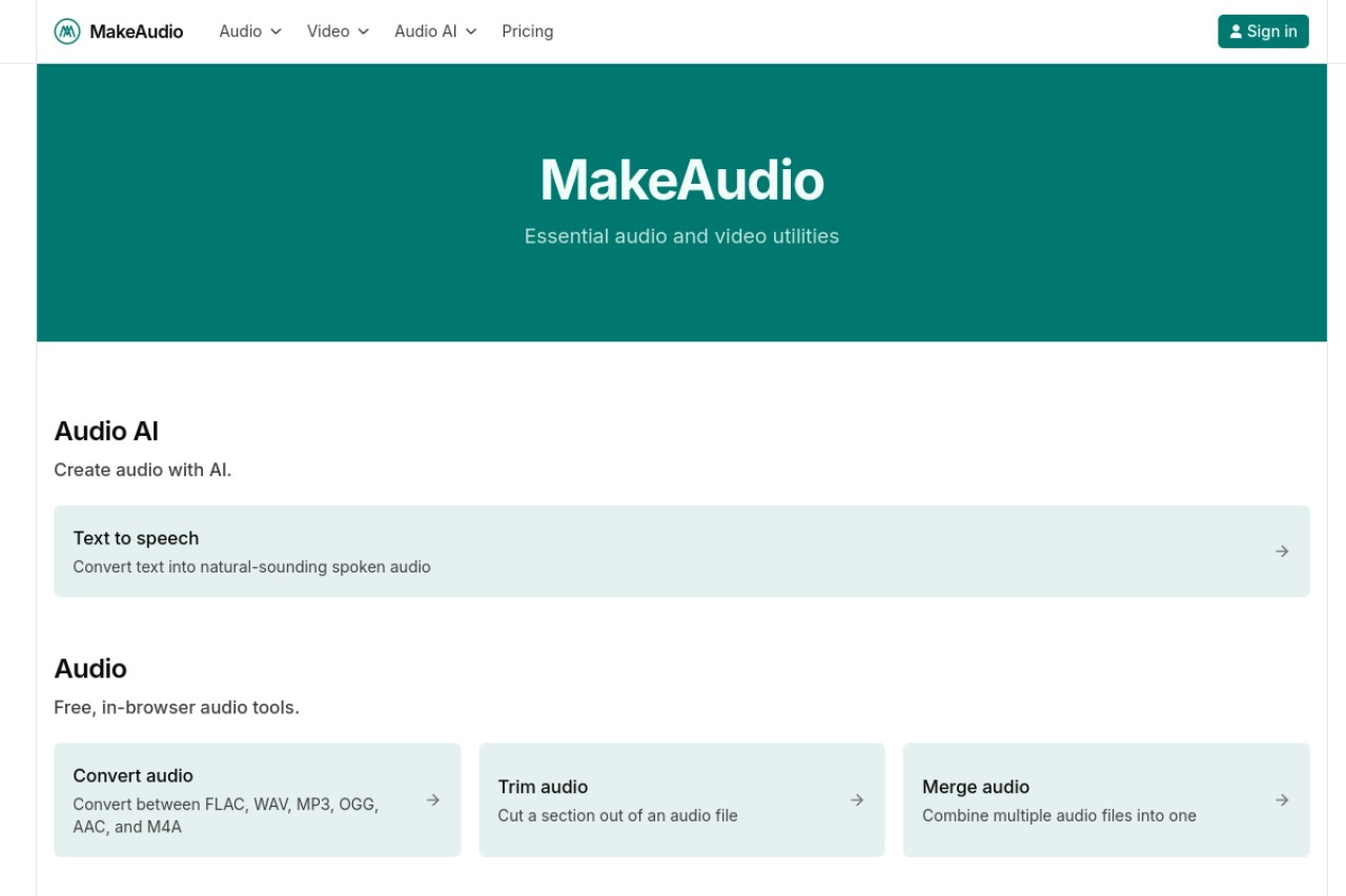 makeaudio.app官网截图