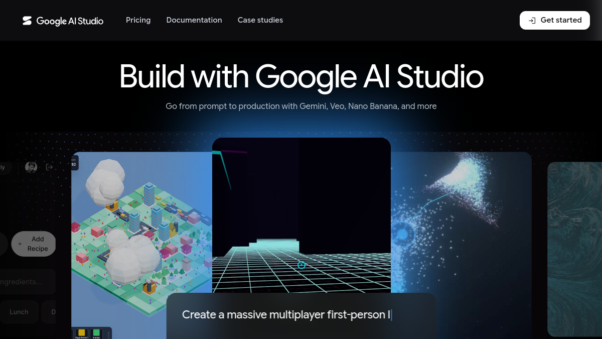 Google AI Studio官网截图