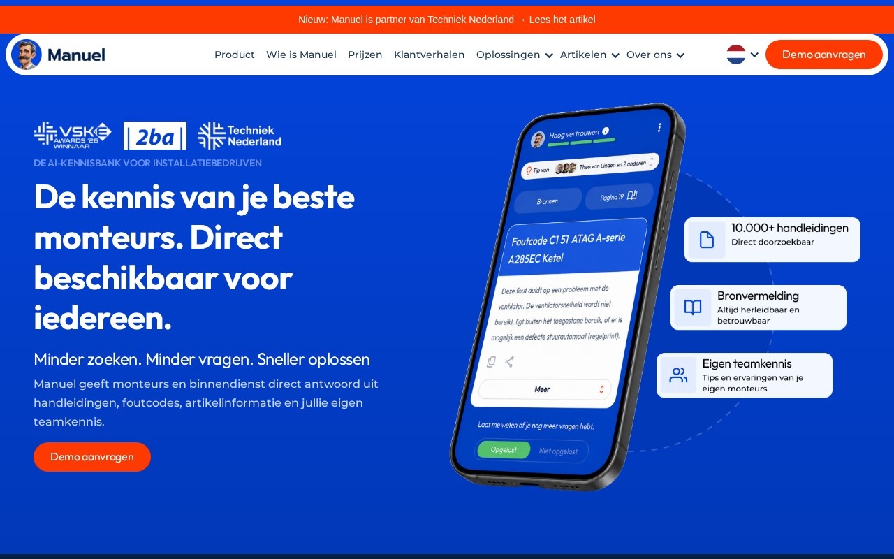 Manuel AI官网截图