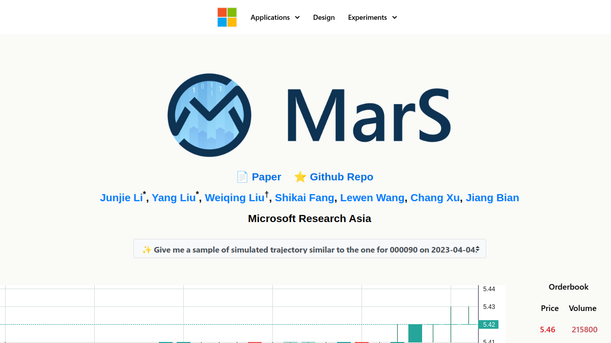 MarS官网截图