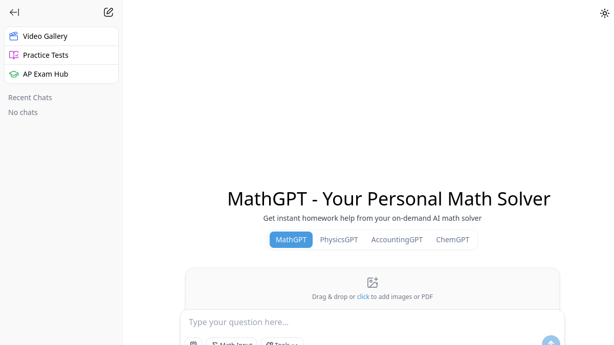 MathGPT官网截图