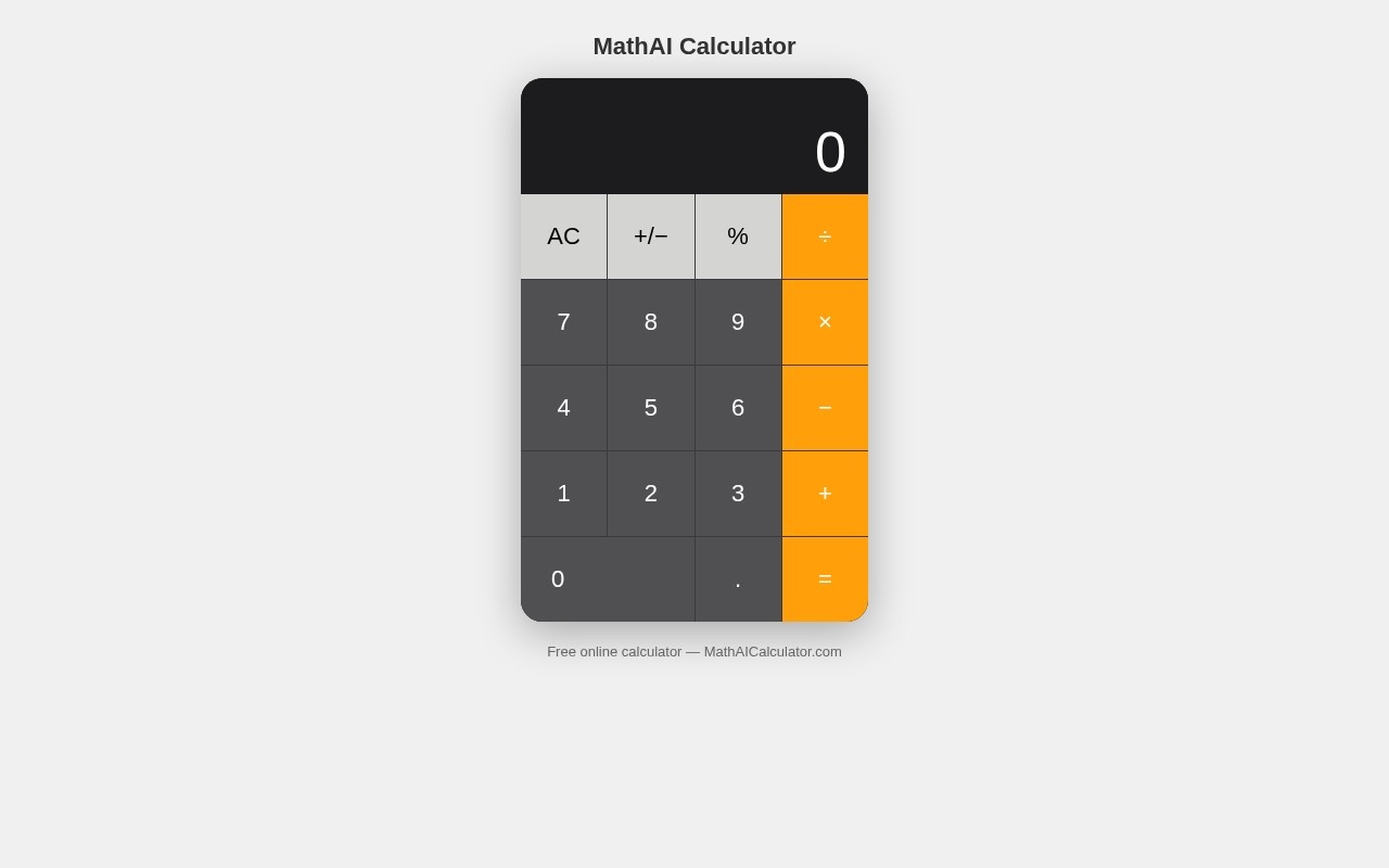 Mathaicalculator.com官网截图