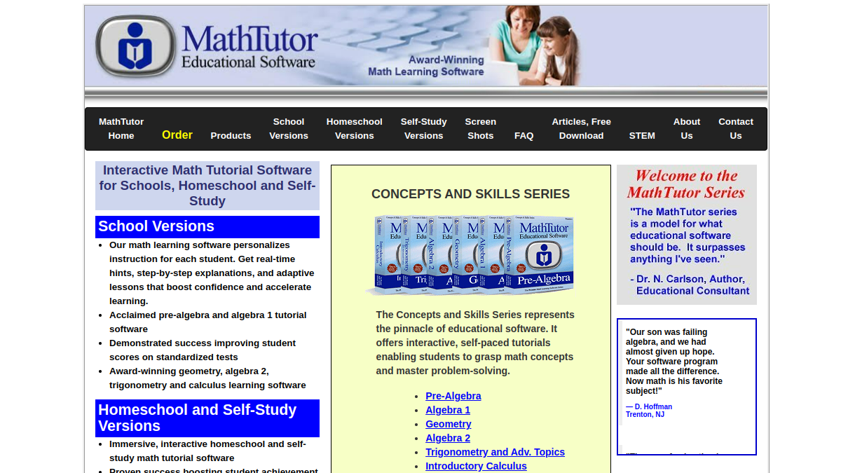 MathTutor官网截图