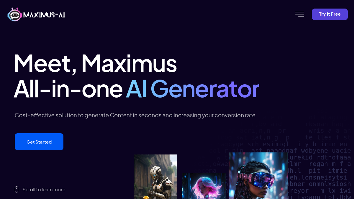 MaximusAI官网截图