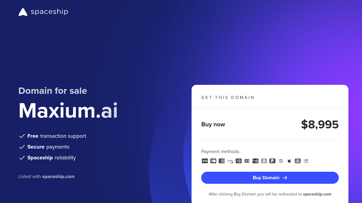 Maxium AI官网截图