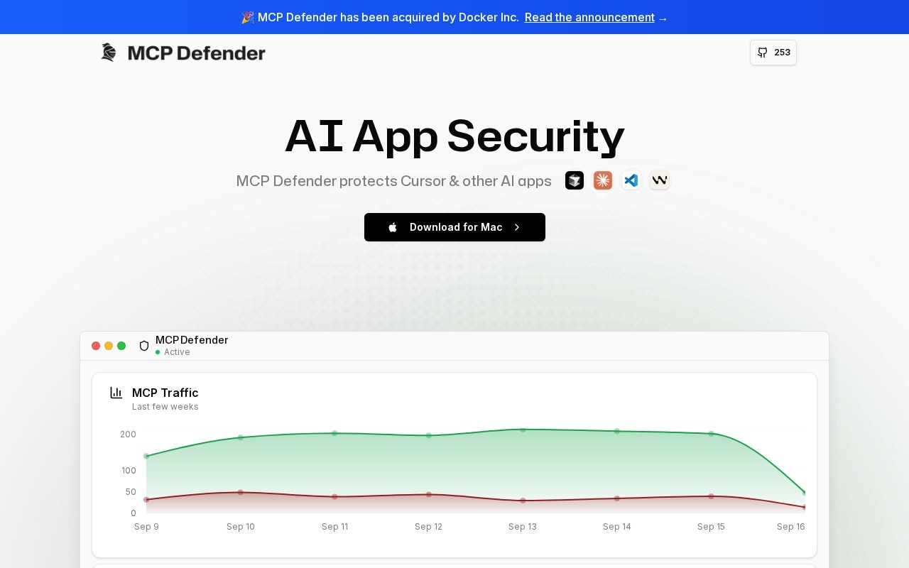 MCP Defender官网截图