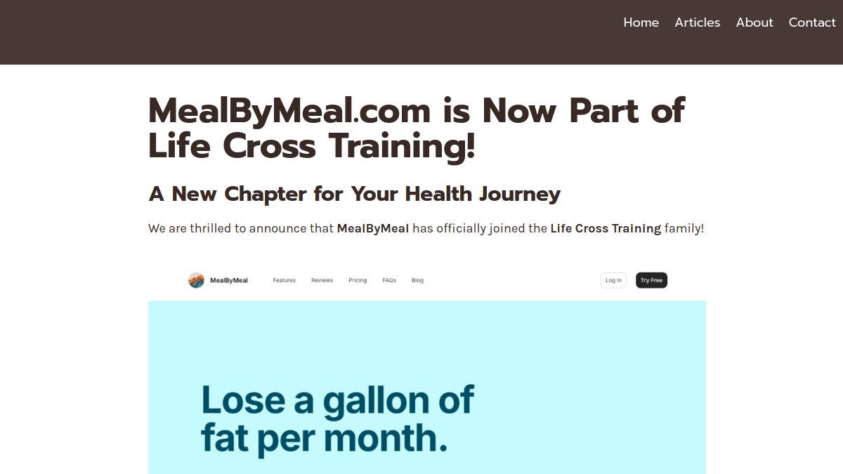 MealByMeal官网截图