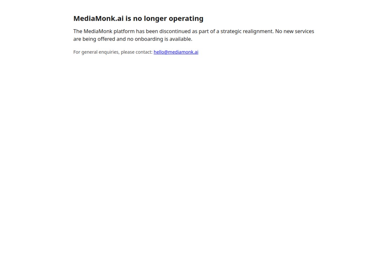 MediaMonk.ai官网截图