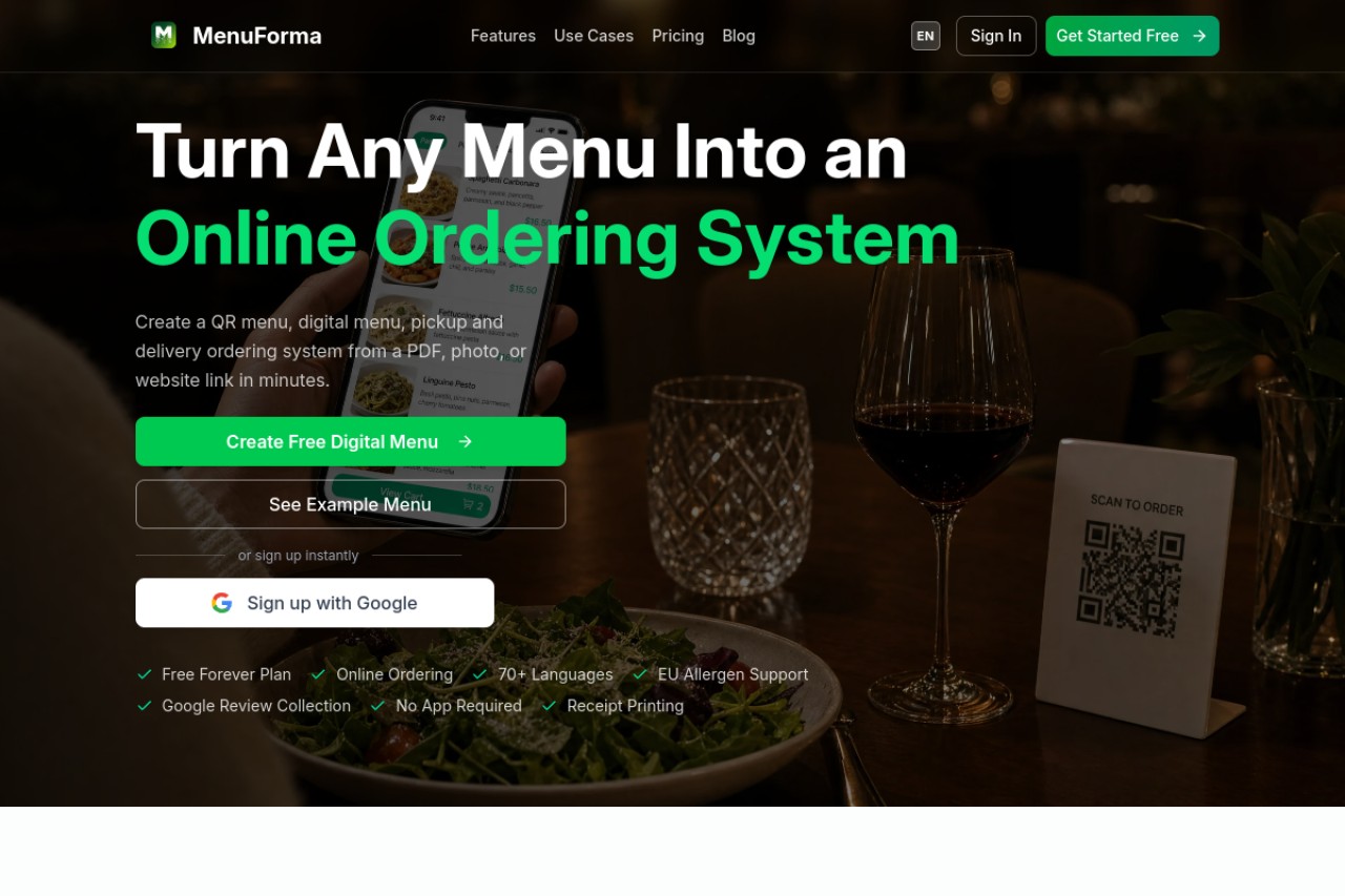 MenuForma官网截图